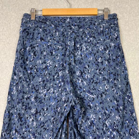 Athleta Allure Navy Blue Avenue Wide Leg Crop Pants Size 10 - Picture 7 of 10